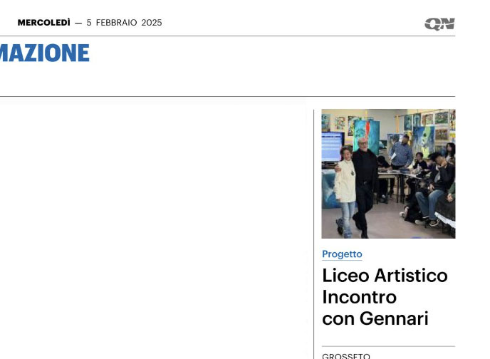 Liceo artistico: incontro con Gennari