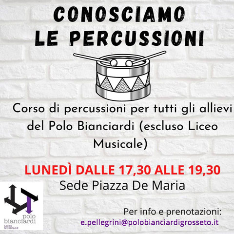 LOCANDINA CORSO PERCUSSIONI