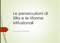 2ASC 2Novembre Le persecuzioni di Silla e le riforme istituzionali Storiasostegno