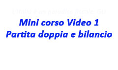 Mini corso Video 1