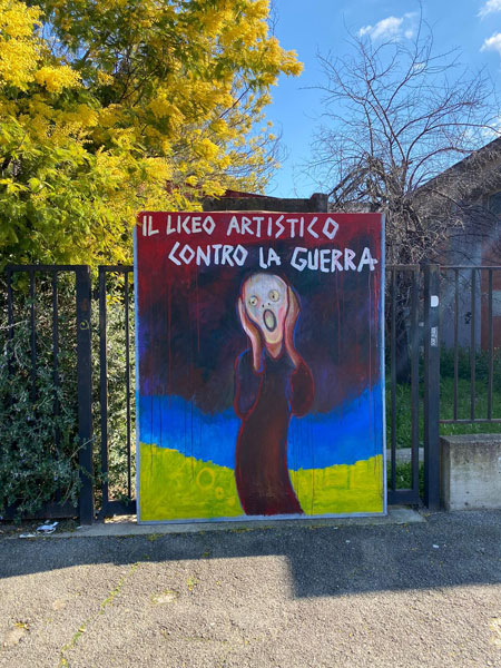 liceo artistico contro la guerra