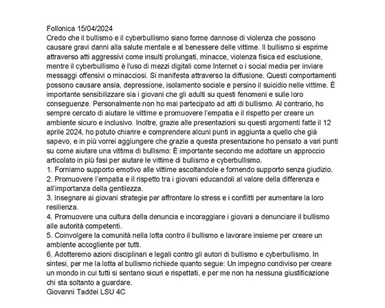 RELAZIONE GIOVANNI TADDEI BULLOUT 4C